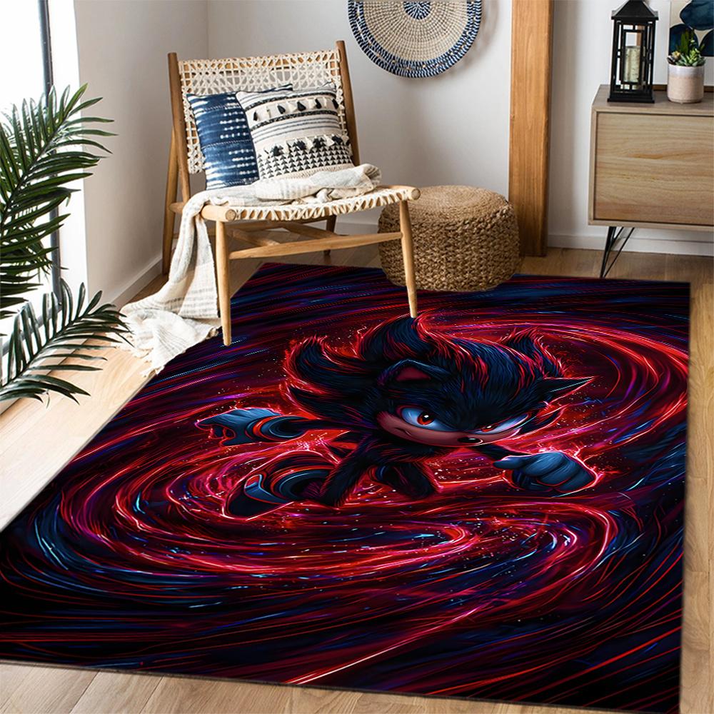 Sonic Shadow Themed Floor Mat Nonslip Mat Decorative For Living Room Game Room Doormat Machine Washable Vintage Decorative