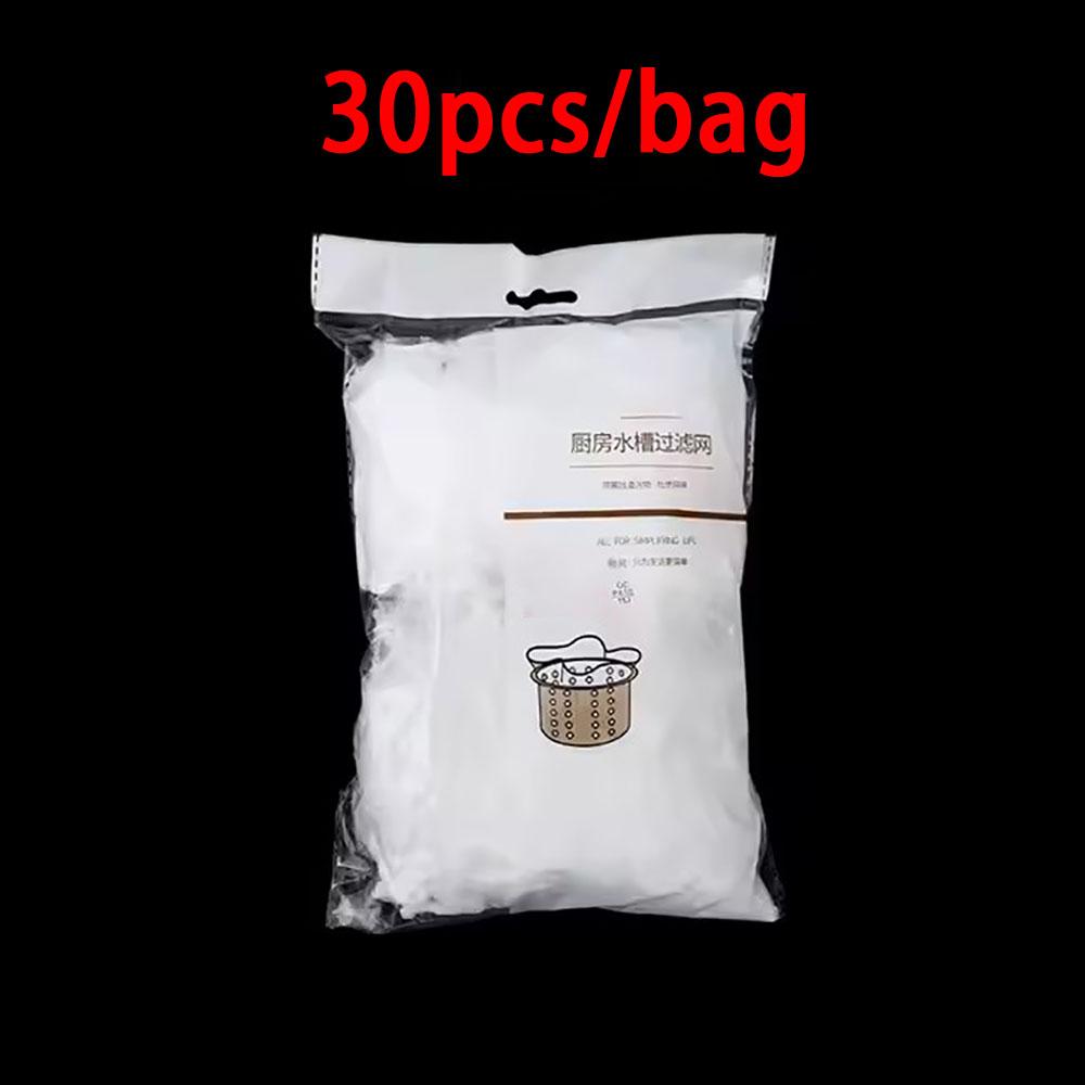 30-200Pcs Disposable Kitchen Sink Filter Sewer Drain Anti-blocking Garbage Bag Pool Leak Mesh Bag Mesh Strainer Sink Garbage Net