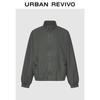 UR Men's Casual Retro Workwear Stand Collar Denim Jacket