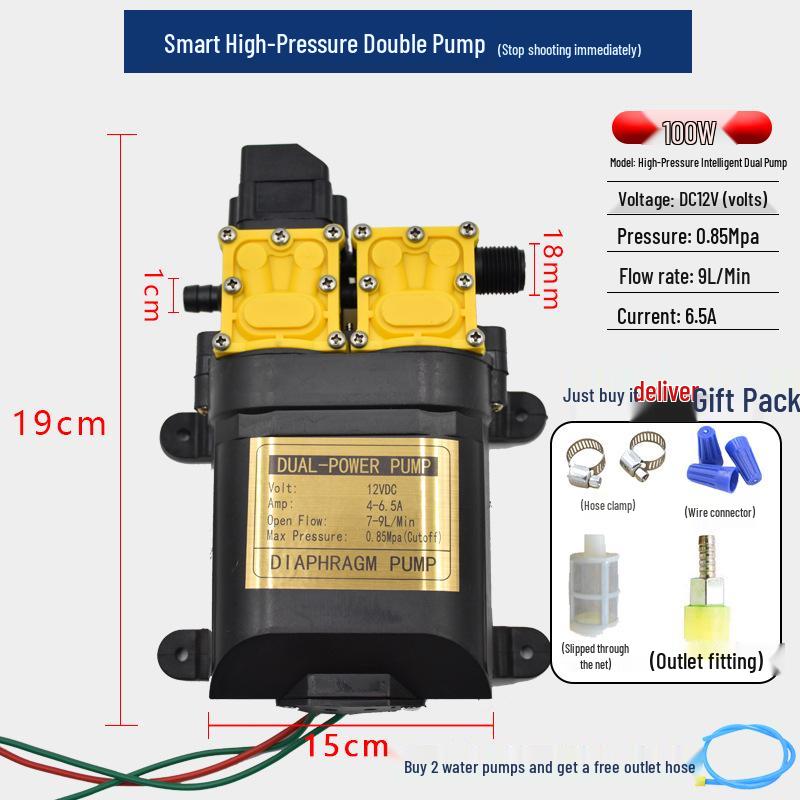 12V High-Pressure Self-Priming Agricultural Electric Diaphragm Sprayer Pump