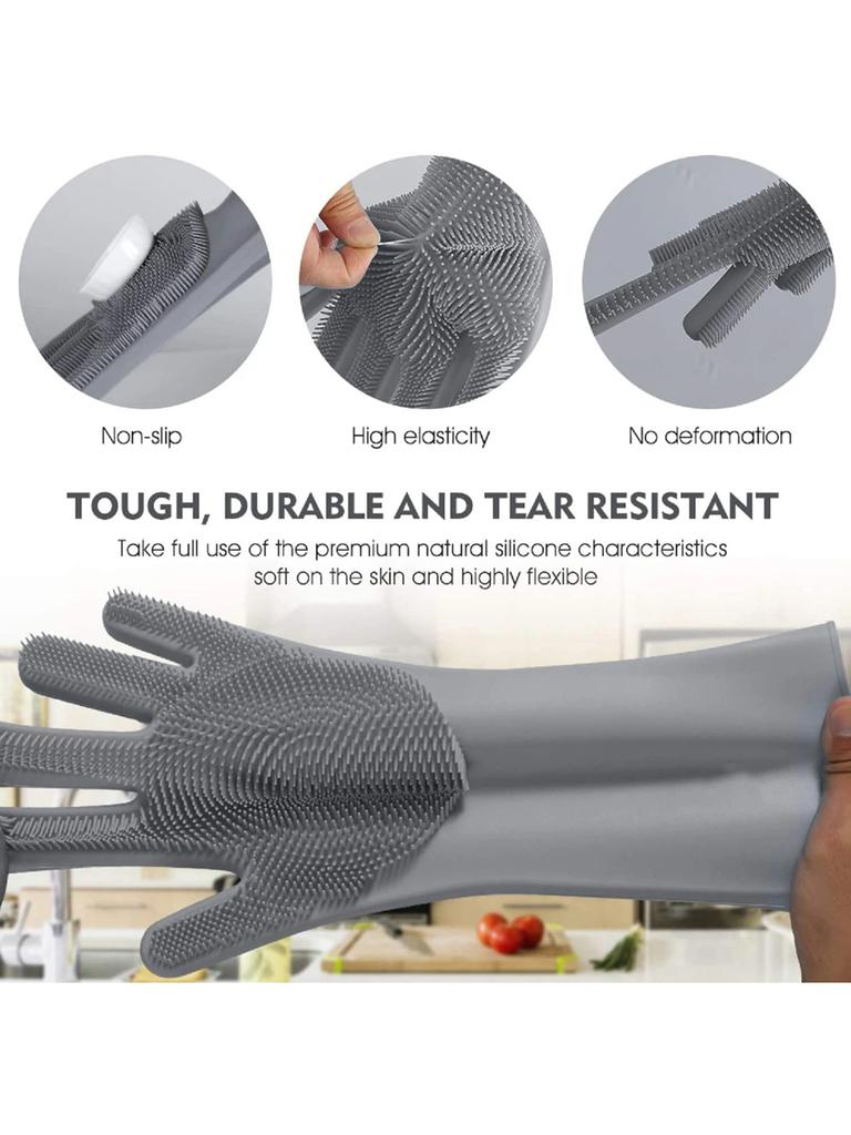 Pet Grooming Bathing Gloves Dog Cat Bathing Shampoo Scrubber Magic Massaging Cleaning Cleanner Sponge Silicon Hair Removal Glove