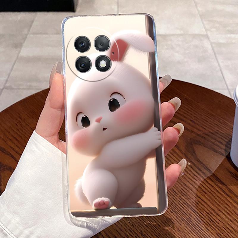 For OnePlus ACE 2 Pro 3 Pro Cases Clear Silicon Soft TPU Back Cover ACE2 ACE3 Pro Capa Cute Rabbit Cat Dinasaur Phone Case Funda