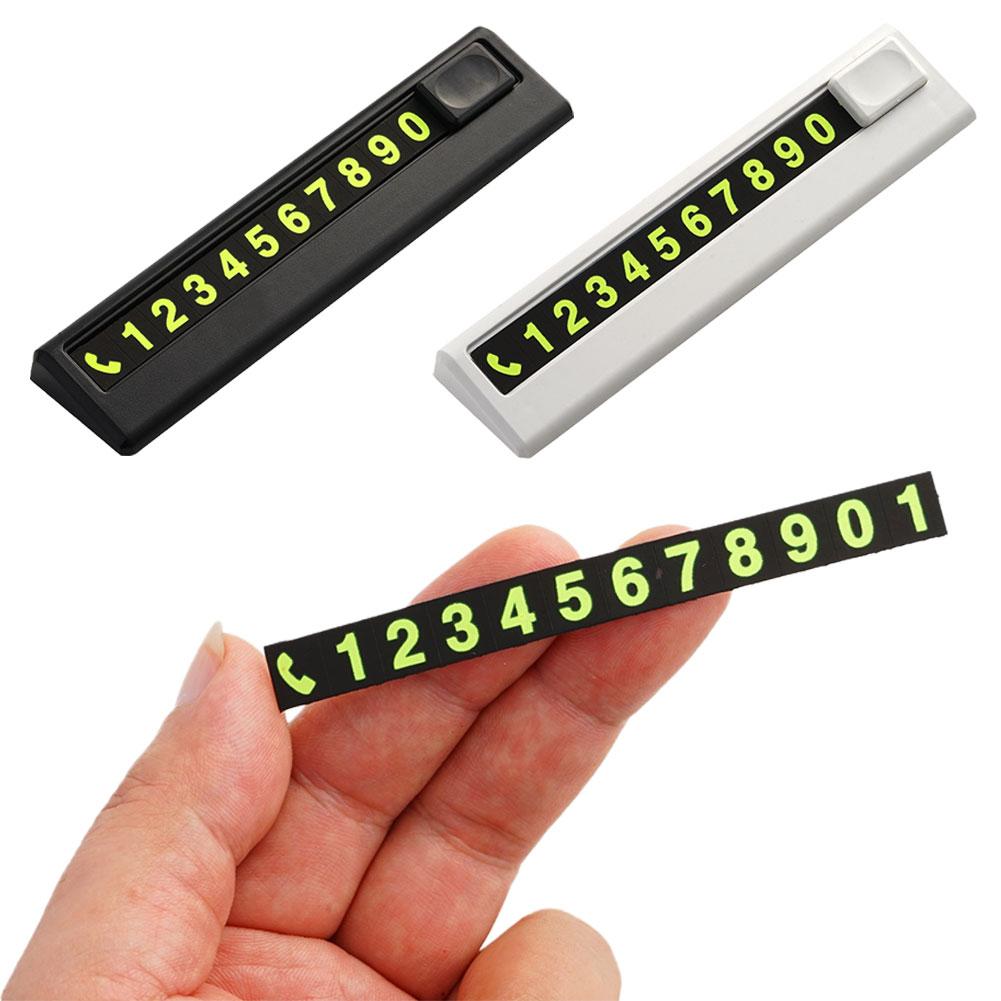Temporary Parking Card Stop Sign Telephone Number Plate Parking Car Sign Luminous Plate Universal Digital Temporary Phone Number