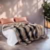 Luxury Faux Fur Blanket High-end Bed Fox Fur Blankets For Beds Plaid On The Sofa Cover Decoration Home Blankets And Throws