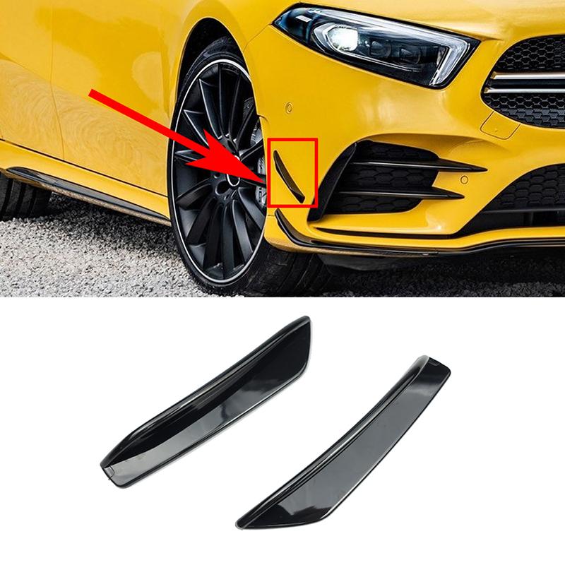 For Mercedes Benz A Class W177 AMG A160 A180 A200 A250 A35 2019-2025 Front Bumper Side Canards