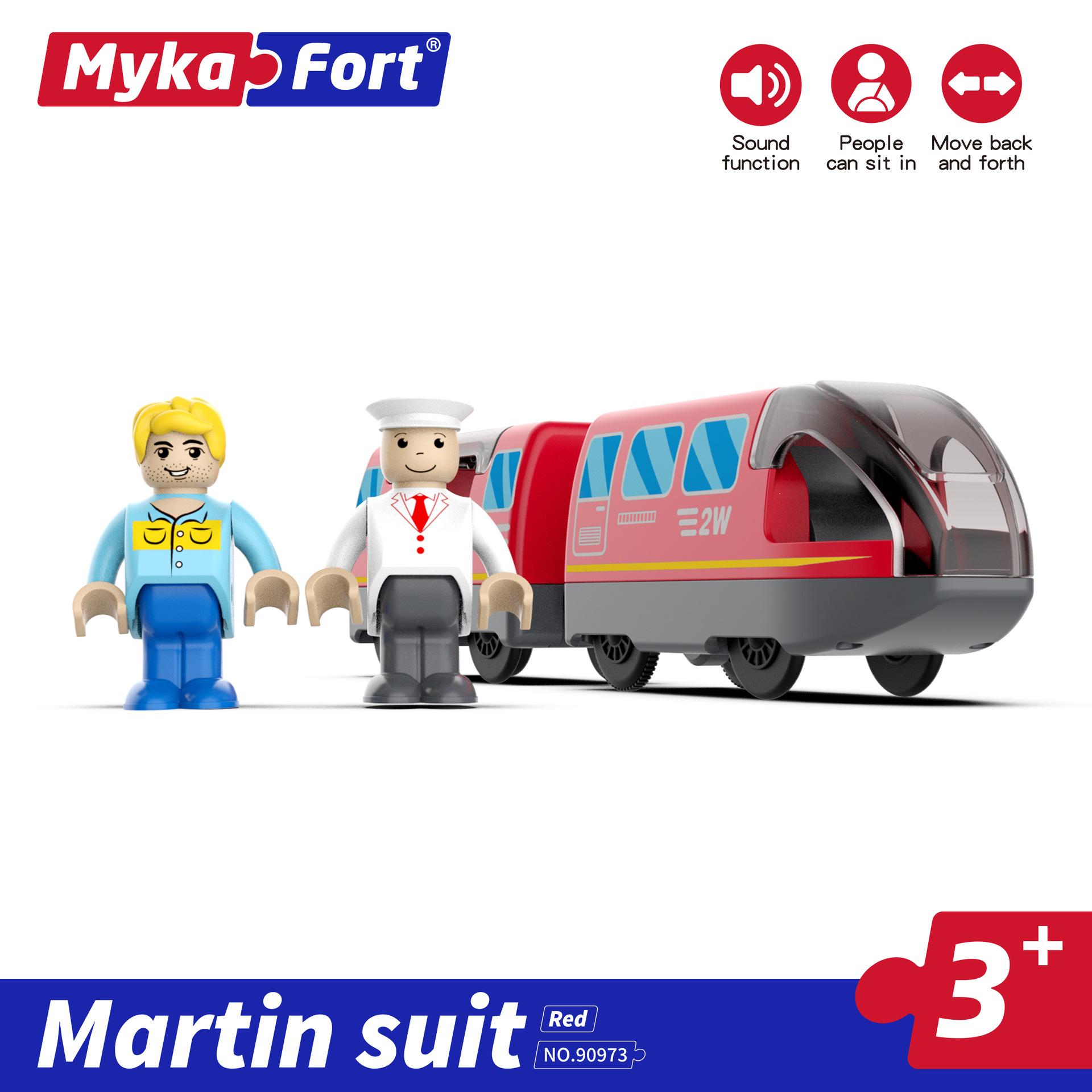 Электрическая железнодорожная машина детские развивающие деревянные трековые игрушки 90973