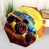 Reiseregenschirm im Monster-Truck-Design, 8 Rippen, Automatisches Öffnen und Schließen, Tragbares faltbares Design, Kompakter und stilvoller Schirm geeignet für