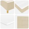 Box Spring Bed with Mattress Cream 160 x 200 cm Fabric