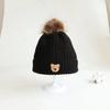 Autumn and Winter Children's Hats, Scarves and Gloves Three-piece Set, Winter Thermal Plush Men's and Women's Children's Bear Wool Hats