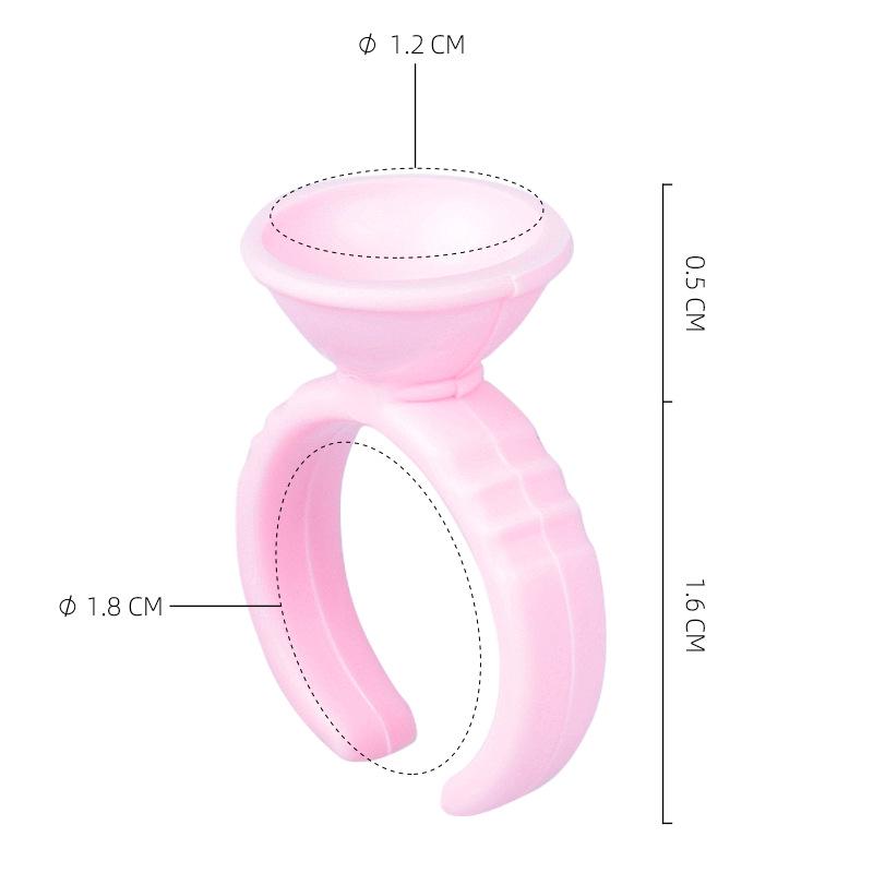 PMU Pink Pigment Ring Cup Eyelash Extension Glue Holder Tattoo Pigment Bowl