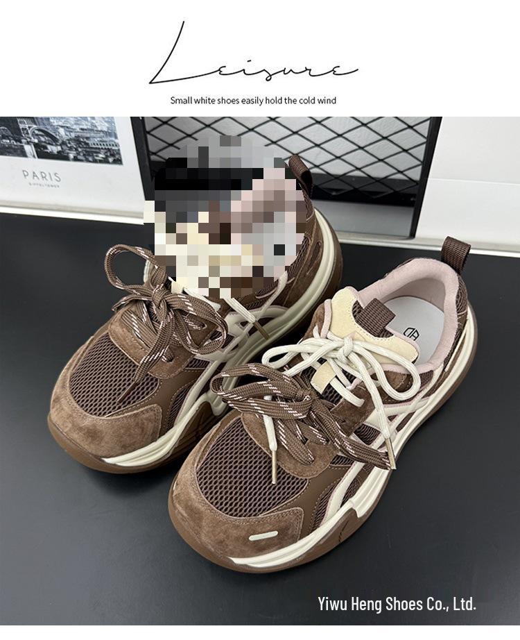 2025 Spring/Autumn Forrest Gump Lightweight Versatile Red Women's Trainer Shoes with Thick Soles