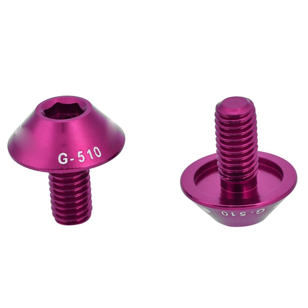 G-510 2Pcs M5 * 12mm Bike Water Bottle Cage Holder Bracket Screw s(Red)