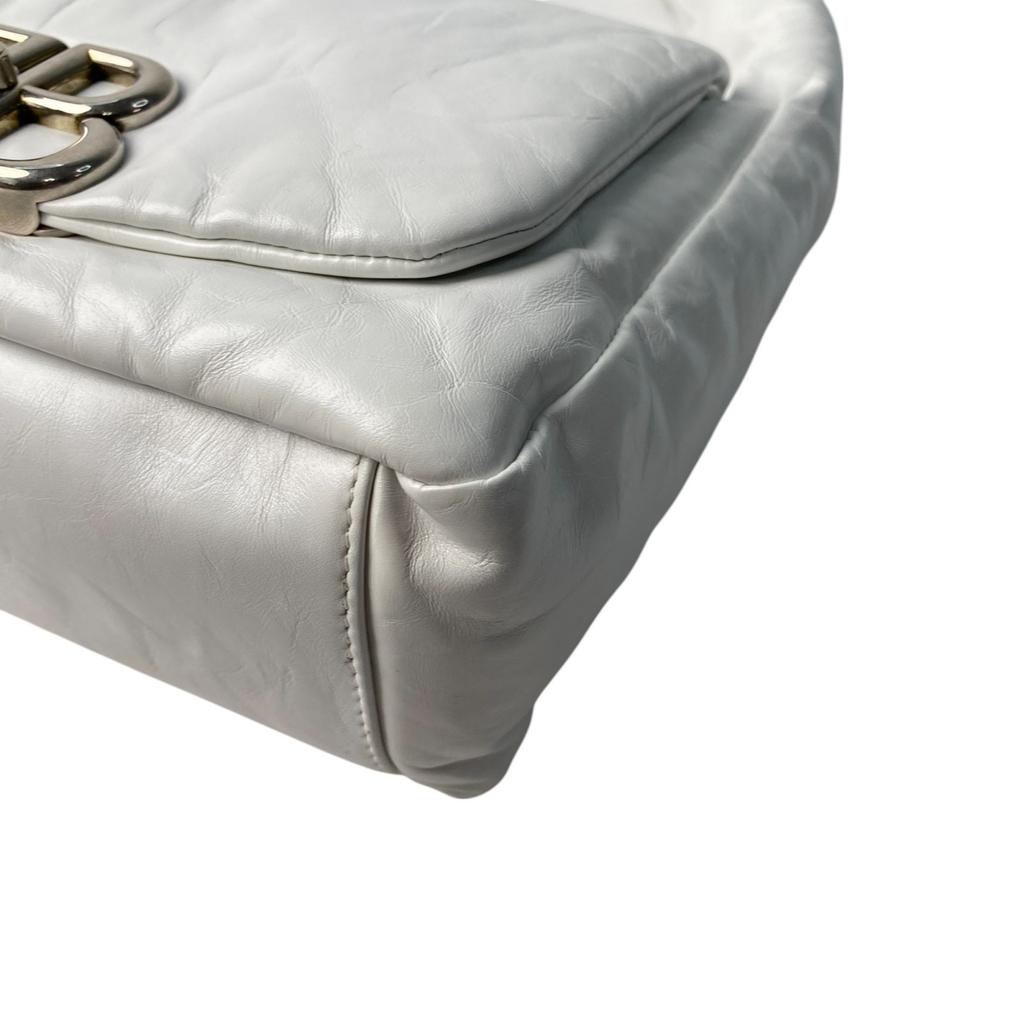 Gebrauchte BALENCIAGA Handtasche weiß/Silber Gummi Damen