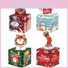Pattern Christmas Themed Paper Box Set Holiday Decoration Props For Gift