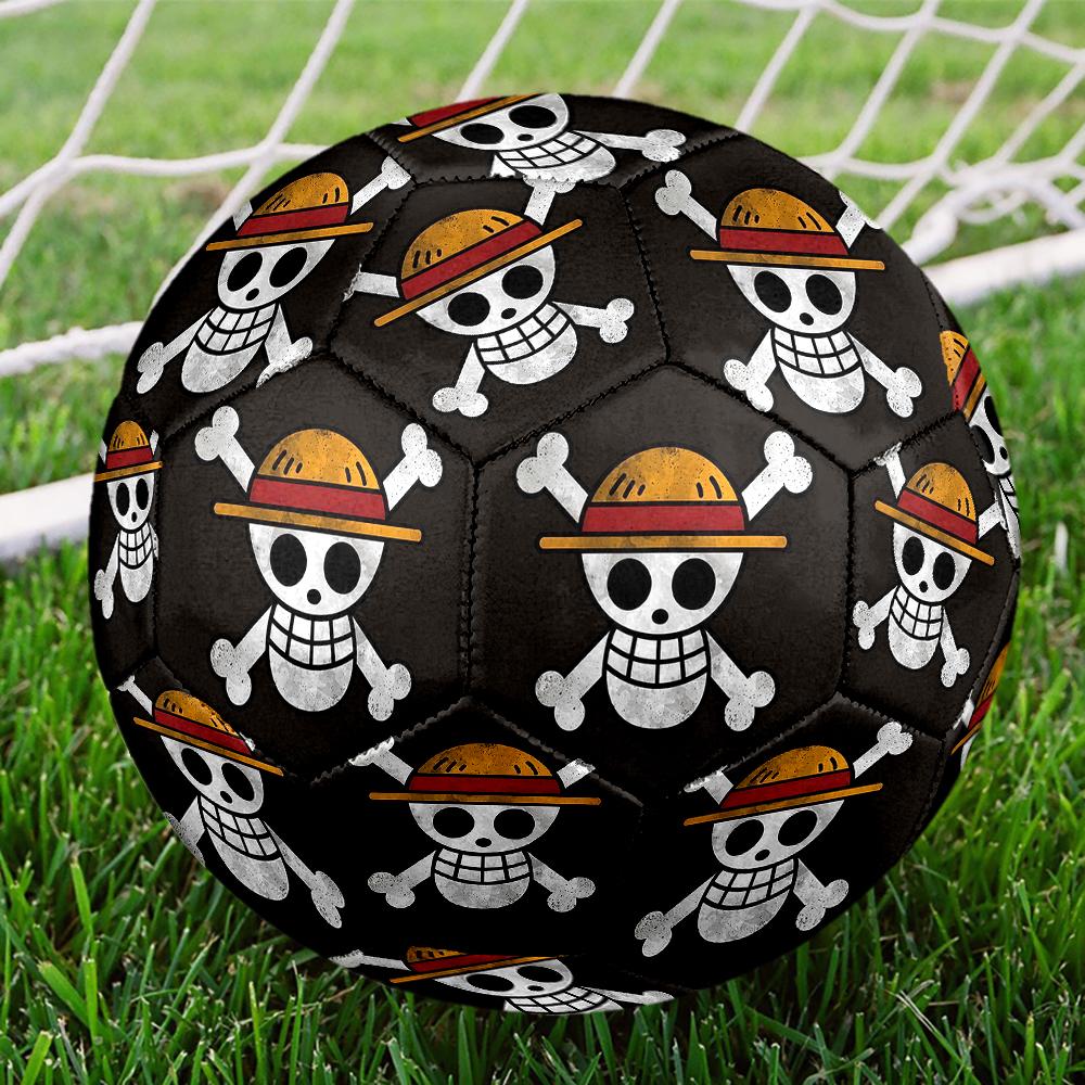1pc One Piece Logo Football Soccer Ball Size 5 Indoor Soccer Ball Fashion Colorful Backyard Game -Great For Sports Fans Gift HE75