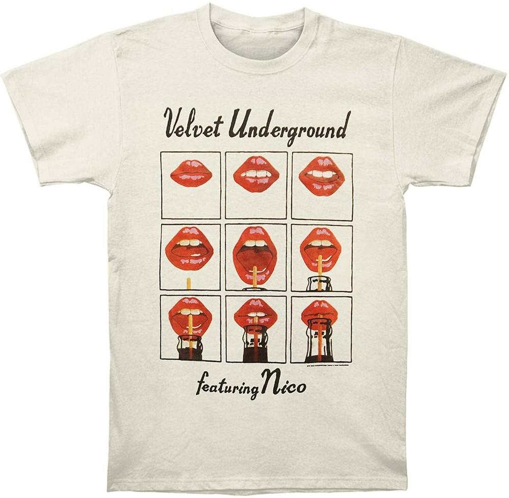 Velvet Underground - С участием Nico Мягкая футболка Хлопковая футболка S-4XL BO139 Унисекс футболка XL