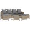 VidaXL Garden Lounge Set with Cushions 5 Pcs Beige Wicker, Outdoor Sofa Set, Garden Lounge, Set 3261560