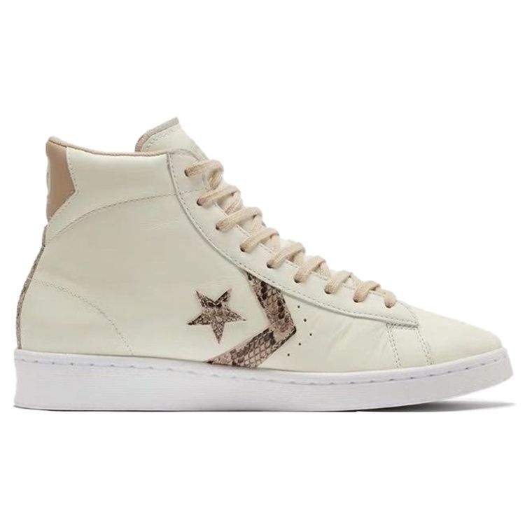 Converse Pro Leather High Snakeskin Unisex Sneakers Cream Egret Nomad 170497C