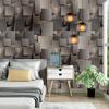 1Pc 3D Three-dimensional Grid Simple Wind PVC Wallpaper, Home Improvement Building Materials TV Background Wall Self-adhesive Wallpaper