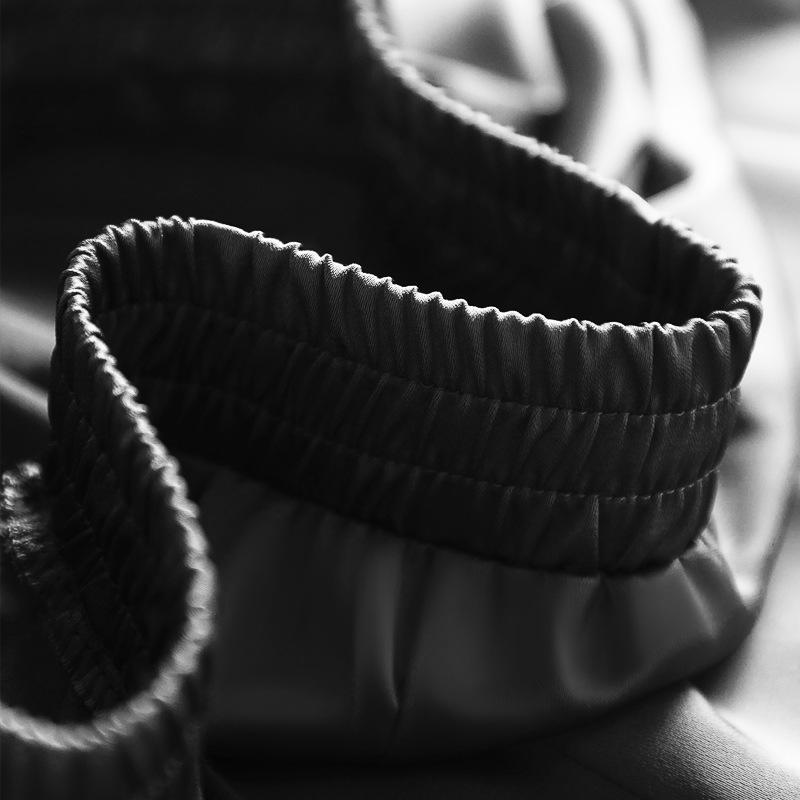 Letní saténové palazzo kalhoty - Dámské volné hedvábné zkrácené kalhoty