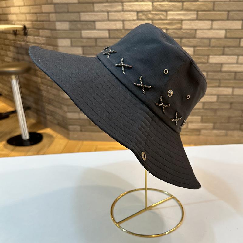 Stylish Wide Brim Summer Sun Hat Womens Round Top Sunscreen Hat Fisherman