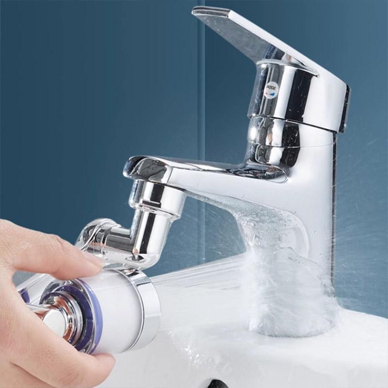 Filter Wasserhahn 1080° Universeller Wasserauslaufverlängerer Multifunktionsadapter Badezimmer Waschbecken Spritzkopf