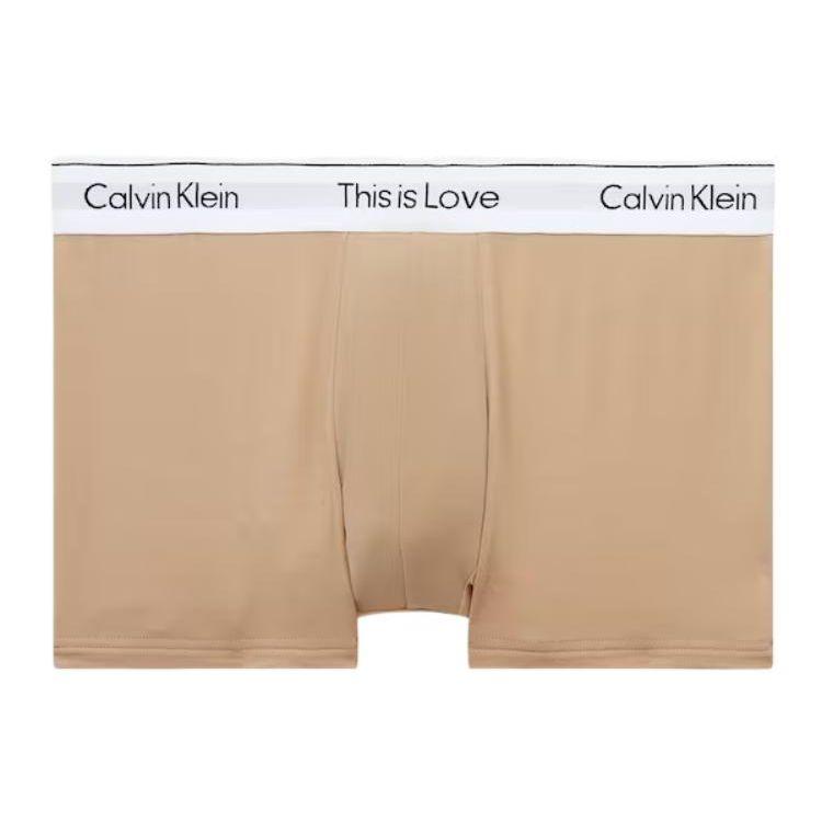 

Calvin Klein Solid Logo Print Mid-Rise Boxer Briefs Men underwear Brown NB3182-PF2 M