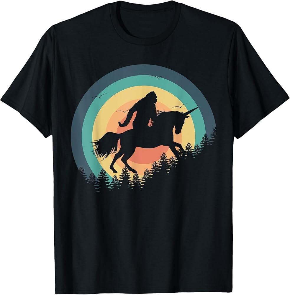

Bigfoot and unicorn TShirt Unisex T-Shirt XXXL
