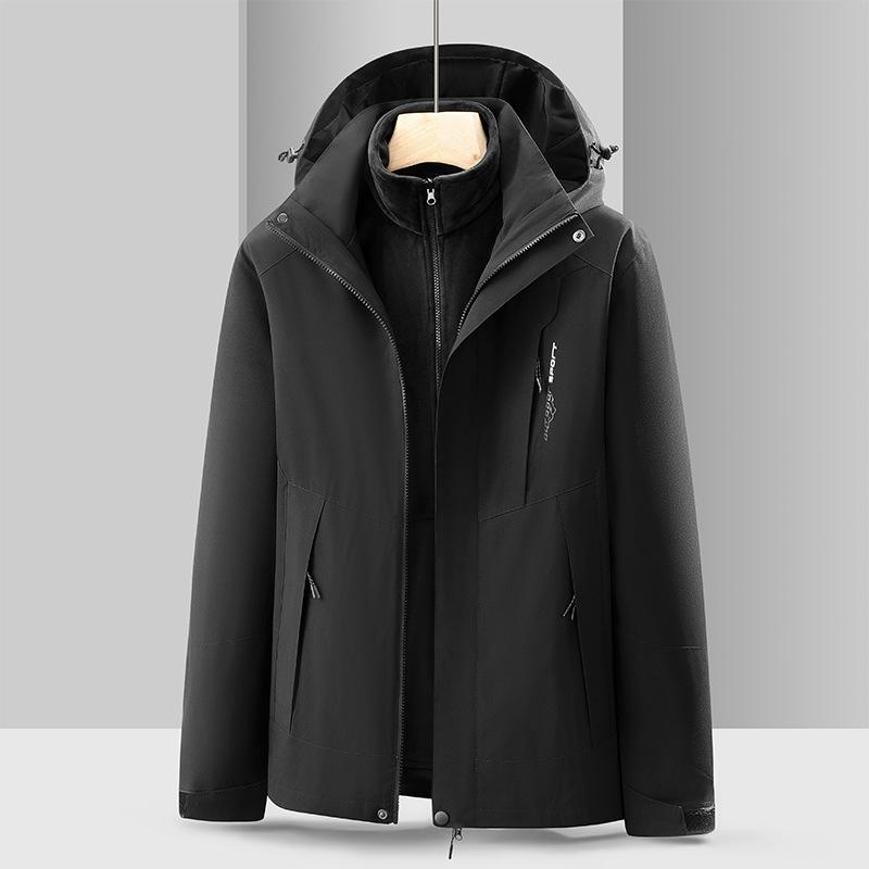 Winter Outdoor Sports Hardshell Men's and Women's Two-piece Three-in-one Men's Coat Windproof Waterproof Mountaineering Clothing