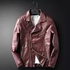 Entering autumn and winter, new men's leather jacket, slim-fitting youth locomotive PU leather lapel casual wallet