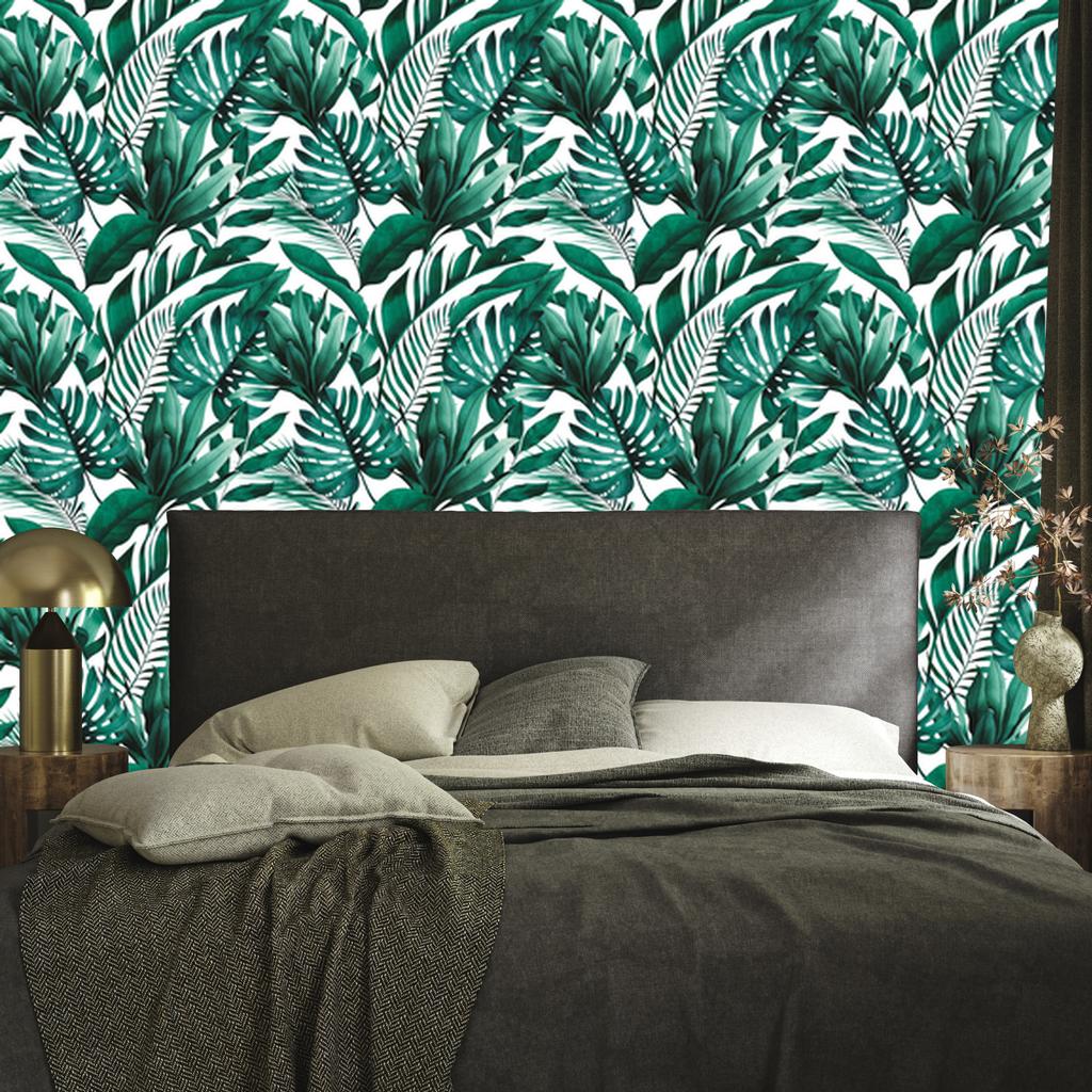 Green wallpaper for living room and bedroom 50x1000