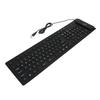 109 Keys Foldable Silicone Keyboard Quiet Waterproof Dustproof USB Wired Flexible Keyboard for Desktop Laptop Home