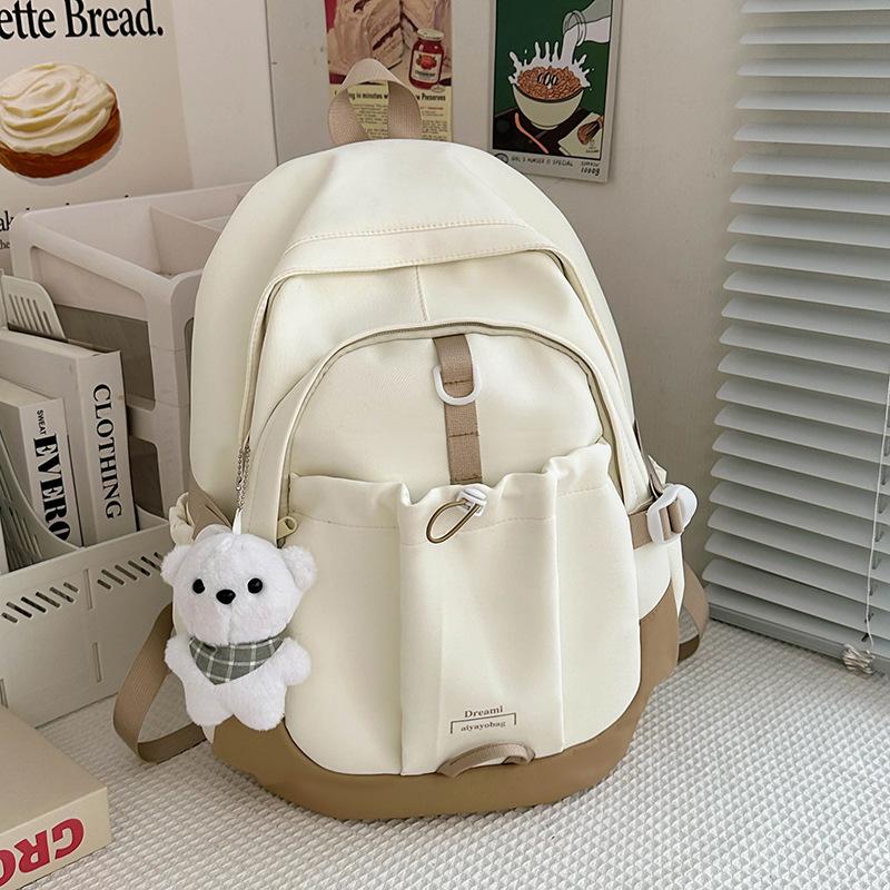 School bag style new fashion, retro contrasting colors college style school bag junior high school high school student backpack tide