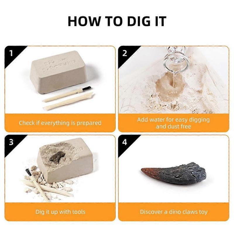 1pcs Dinosaur Paw Fossil Dig Kit Crafts Toys Diy Assembly Model Archaeological Excavation Christmas Gift