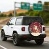 Copriruota di scorta in pelle PU personalizzabile in stile natalizio per Jeep Wrangler - Protezione antipolvere