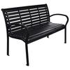 Vidaxl Banco de Jardín, Negro, 116 Cm, Acero y WPC