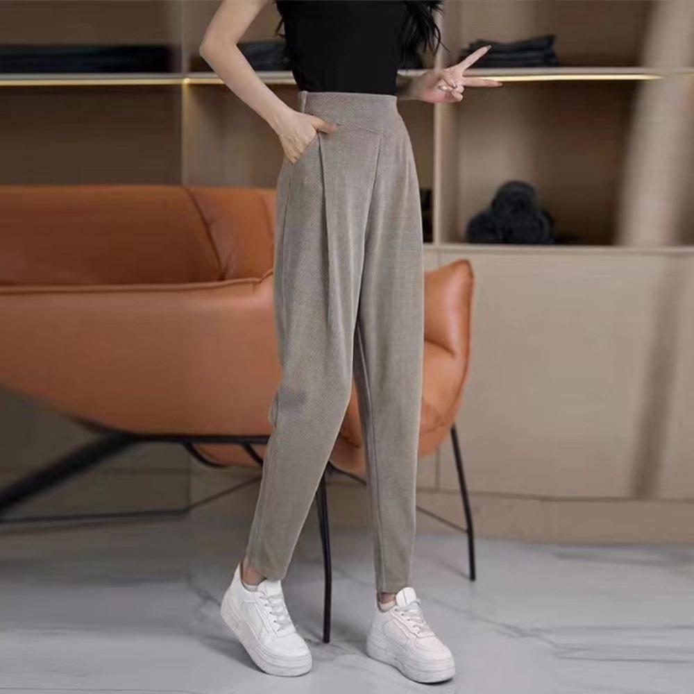 

Women s High-Waisted Loose Harem Pants - Autumn/Winter Korean Style Slim Fit L (57.5-62.5kg)