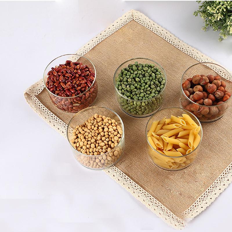 High borosilicate transparent glass storage tank Combined bamboo cover Kitchen sealing tank Vacuum tank Handmade tea can