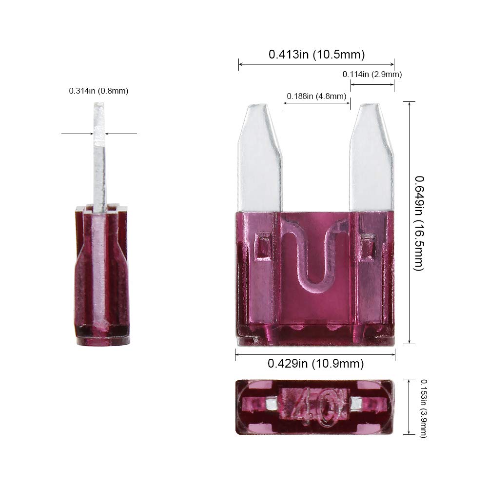 BamBino Mini Flat Fuse Set 90pcs 5A 7.5A 10A 15A 20A 25A 30A