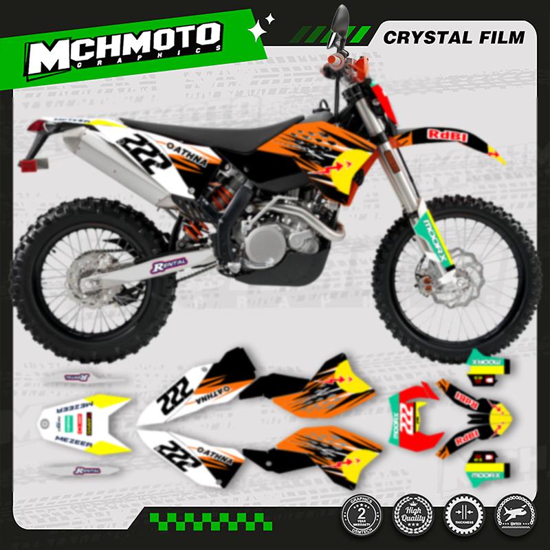 MCHMFG Motorcycle Graphics Background Decal Sticker for KTM SX SXF 2007 2008 2009 2010 EXC XCW 2008 2009 2010 2011