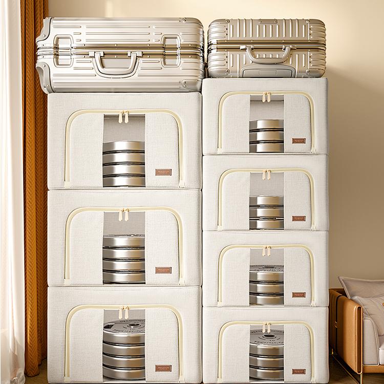 Látkový skládací úložný organizér Velkokapacitní domácí úložný box na oblečení Přikrývka Deka Šatní skříň Organizér na oblečení