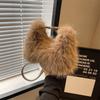 Ielgy Autumn Winter Plush Bag All-Match Cross-Body Shoulder Portable Plush Bag
