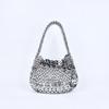 Handmade Woven Metallic Tote with Sequin Accents