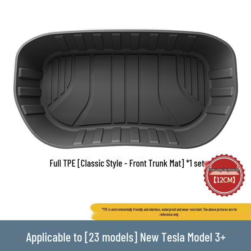 2023 Tesla Model 3 All-Inclusive TPE Floor Mats with High Edges