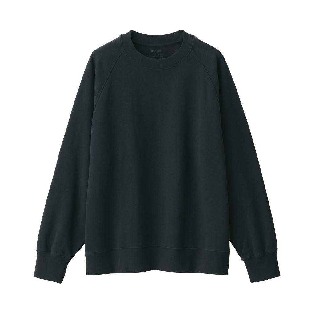 MUJI Yak-Mischung Rundhals-Sweatshirt BBT48A2A Schwarz Einheitsgröße Damen