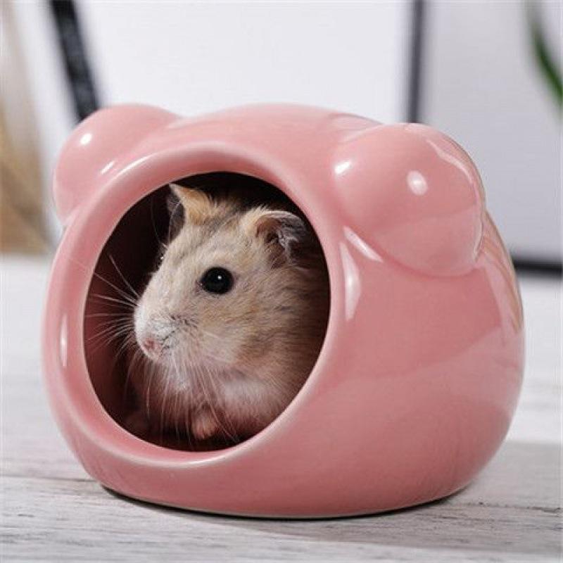 New 2/1PC Summer Cooling Hamster Ceramic House Sleeping Bag Small Animal Nest Guinea Pig Breathable Rooms Hamster Accessories