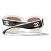 Chanel Logo Frame Nylon Butterfly Sunglasses Unisex Sunglasses Black CH6058-C1656