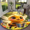 1pc Office Printed Round Carpet, Cute Bear Rug, Home Sofa Chair Mat For Christmas and Halloween Décor