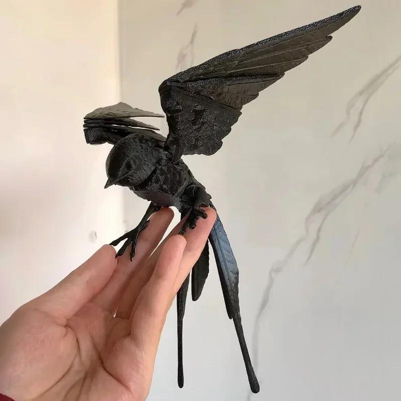 Color Rain Swallow Hand Toy Model Bird Model Gradient Joints Movable Gift Beautiful Ornaments Decorative Scenery 3D Printing