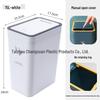 Press-Type Trash Can with Lid for Home, Hotel, or Bathroom